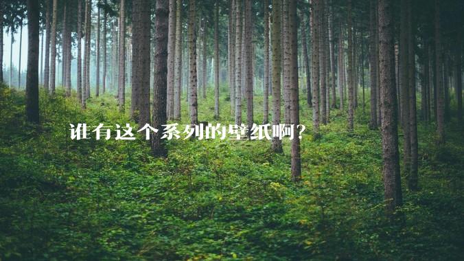 谁有这个系列的壁纸啊？